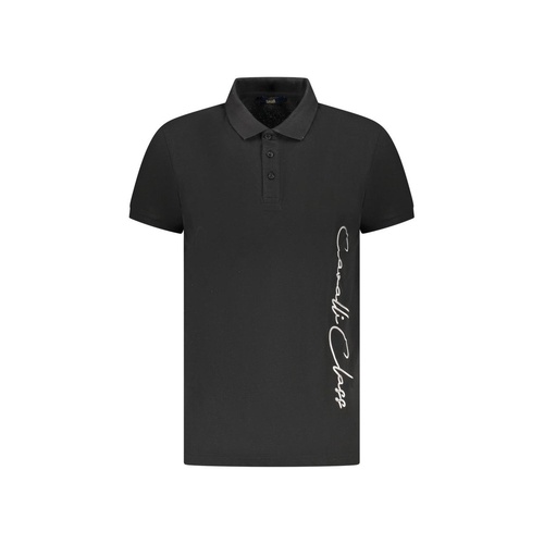 Cavalli Class Men's Black Cotton  Polo Shirt - M - Main Image