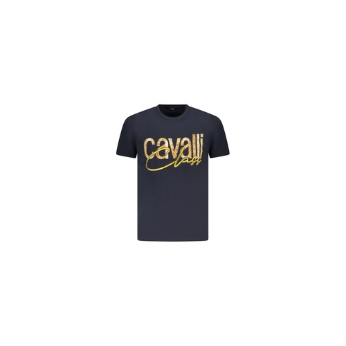Cavalli Class Men's Blue Cotton  T-Shirt - XL - Main Image