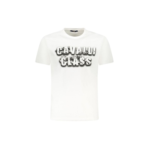 Cavalli Class Men's White Cotton  T-Shirt - L - Main Image