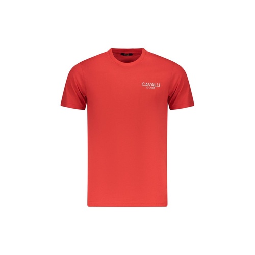 Cavalli Class Men's Red Cotton  T-Shirt - M - Main Image