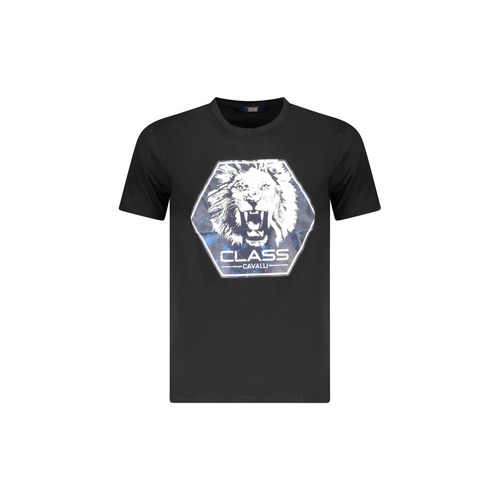 Cavalli Class Men's Black Cotton T-Shirt - M - Main Image