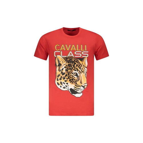 Cavalli Class Men's Red Cotton  T-Shirt - L - Main Image