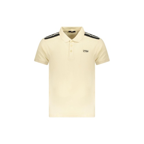 Cavalli Class Men's Beige Cotton Polo Shirt - L - Main Image
