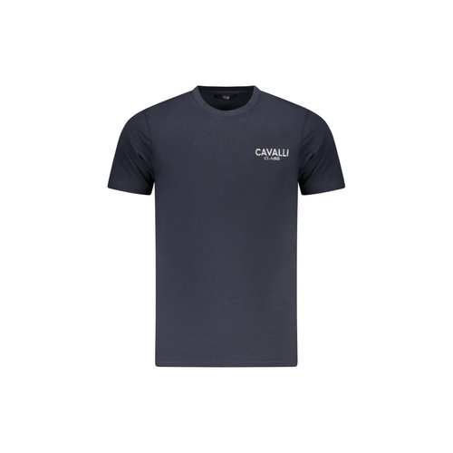 Cavalli Class Men's Blue Cotton  T-Shirt - L - Main Image
