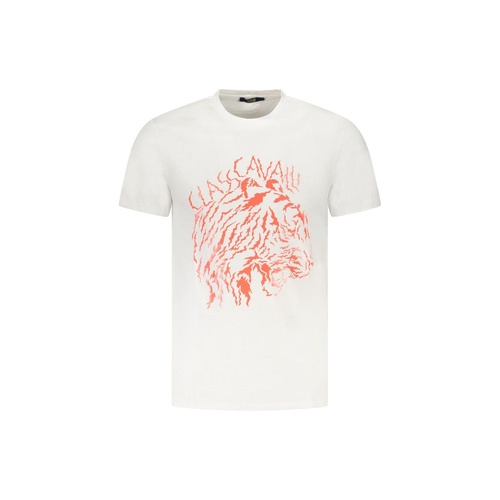 Cavalli Class Men's White Cotton T-Shirt - L - Main Image