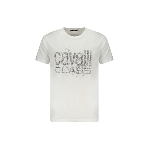 Cavalli Class Men's White Cotton  T-Shirt - M - Main Image