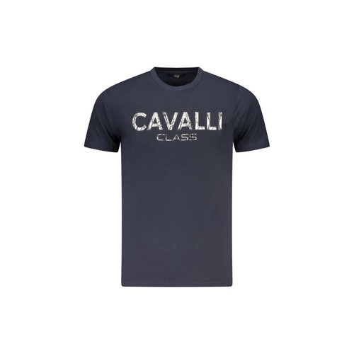 Cavalli Class Men's Blue Cotton  T-Shirt - M - Main Image