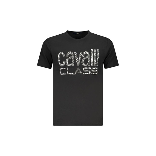 Cavalli Class Men's Black Cotton T-Shirt - 2XL - Main Image