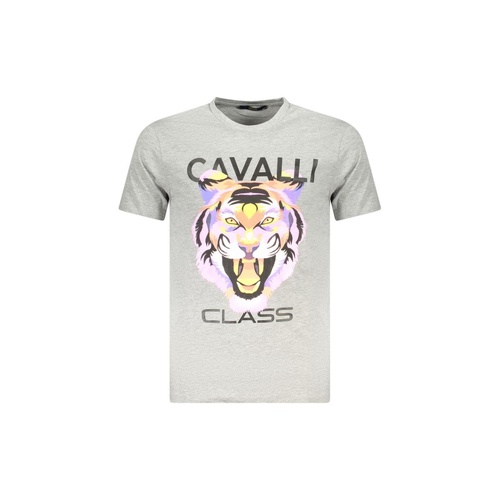 Cavalli Class Men's Gray Cotton T-Shirt - 2XL - Main Image