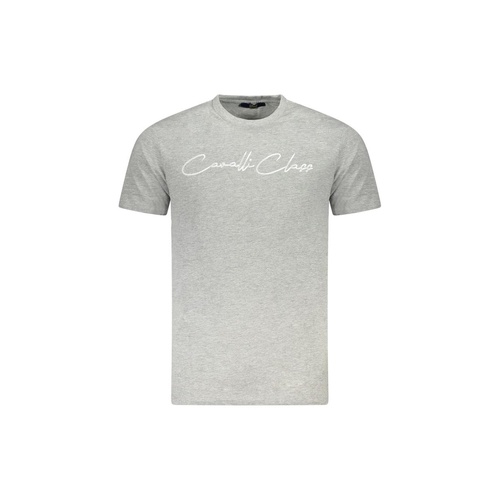 Cavalli Class Men's Gray Cotton T-Shirt - XL - Main Image