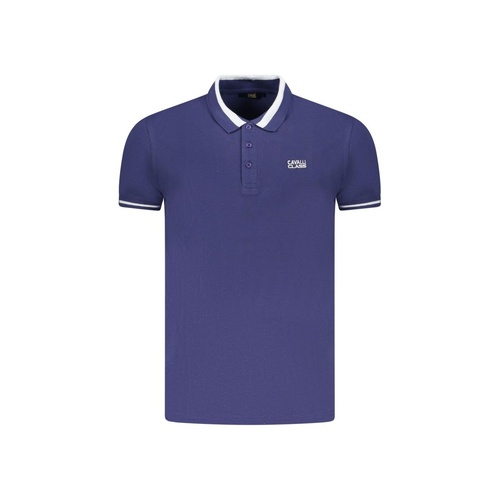 Cavalli Class Men's Blue Cotton Polo Shirt - 2XL - Main Image