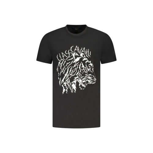 Cavalli Class Men's Black Cotton T-Shirt - M - Main Image