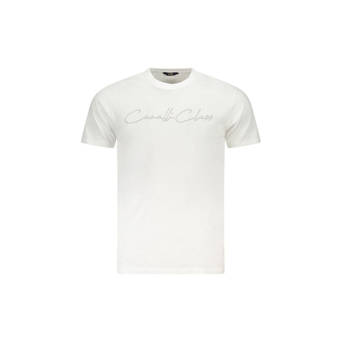 Cavalli Class Men's White Cotton  TShirt - XL - Main Image