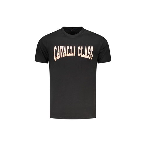 Cavalli Class Men's Black Cotton  T-Shirt - 2XL - Main Image
