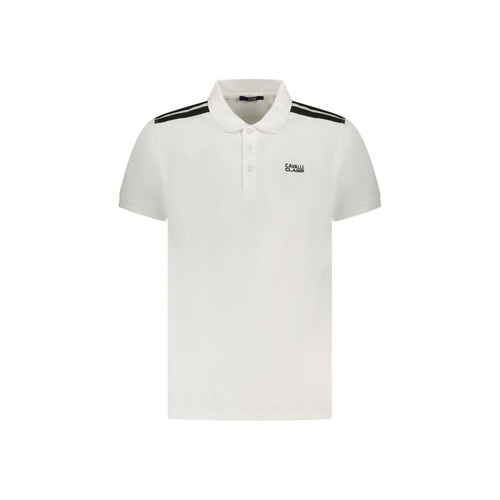 Cavalli Class Men's White Cotton Polo Shirt - L - Main Image