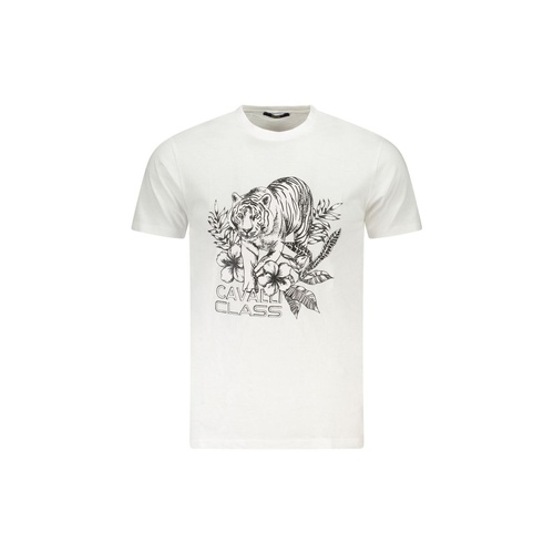 Cavalli Class Men's White Cotton  T-Shirt - M - Main Image