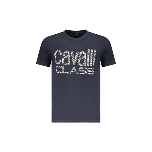 Cavalli Class Men's Blue Cotton  T-Shirt - M - Main Image
