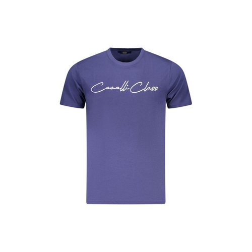 Cavalli Class Men's Blue Cotton  T-Shirt - L - Main Image