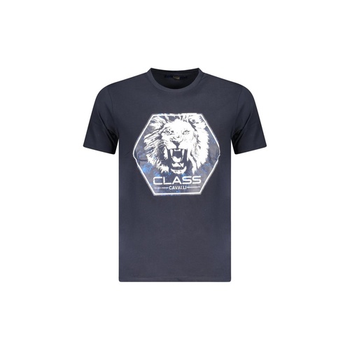 Cavalli Class Men's Blue Cotton T-Shirt - M - Main Image