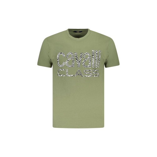 Cavalli Class Men's Green Cotton  T-Shirt - M - Main Image