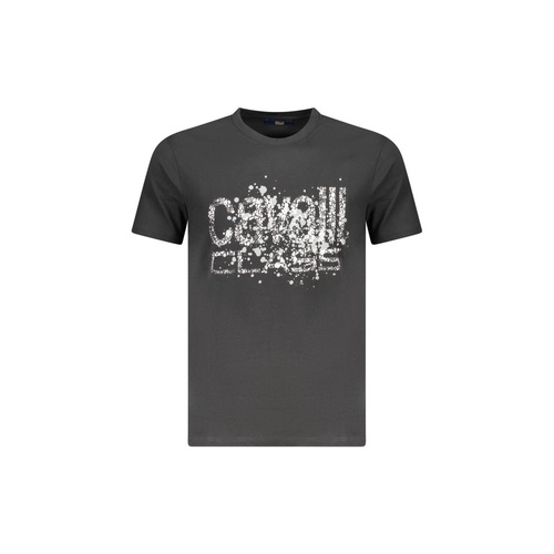 Cavalli Class Men's Black Cotton  T-Shirt - L - Main Image
