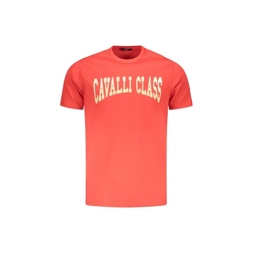 Cavalli Class Men's Red Cotton T-Shirt - M - Main Image