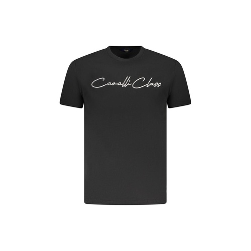 Cavalli Class Men's Black Cotton T-Shirt - 2XL - Main Image