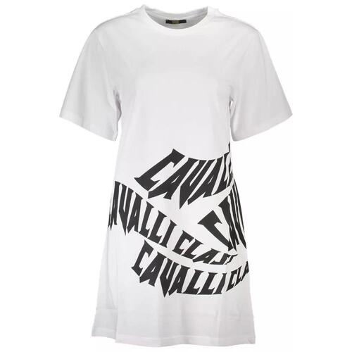 Cavalli Class Women's White Cotton Dress - L - Main Image
