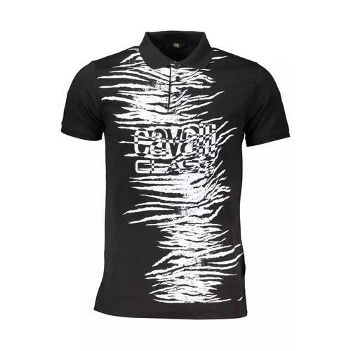 Cavalli Class Men's Black Cotton Polo Shirt - XL - Main Image