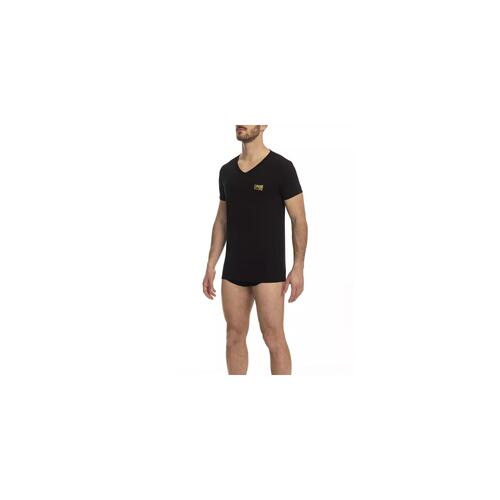 Cavalli Class Men's Black Cotton T-Shirt - L - Main Image