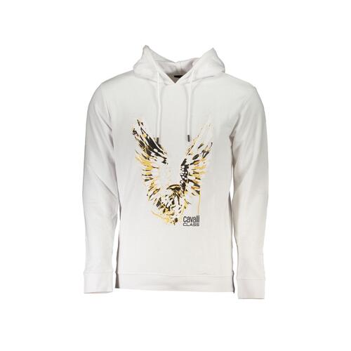 Cavalli Class Men's White Cotton Sweater - XL - Main Image