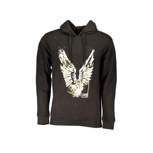 Cavalli Class Men's Black Cotton Sweater - M - Main Image