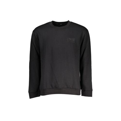 Cavalli Class Men's Black Cotton Sweater - M - Main Image
