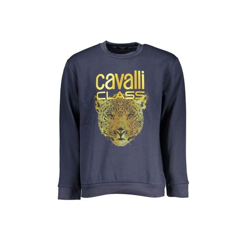 Cavalli Class Men's Blue Cotton Sweater - XL - Main Image