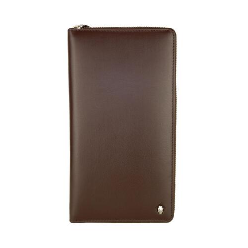 Brown Leather Wallet with Card and Coin Holders One Size Men - Main Image