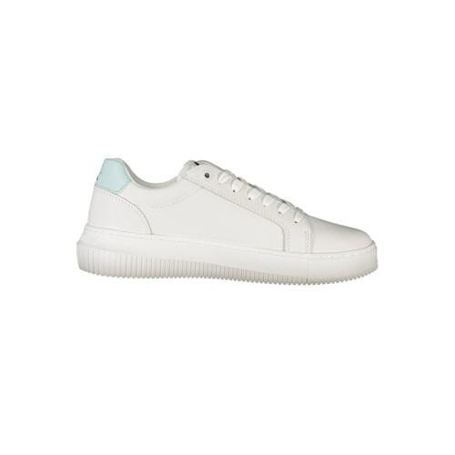 Calvin Klein Women's White Polyester Sneaker - 38 EU - Main Image