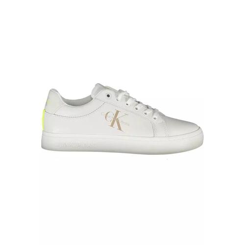 Calvin Klein Women's White Polyester Sneaker - 39 EU - Main Image