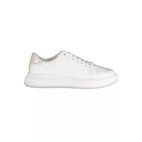 Calvin Klein Women's White Polyester Sneaker - 40 EU - Main Image