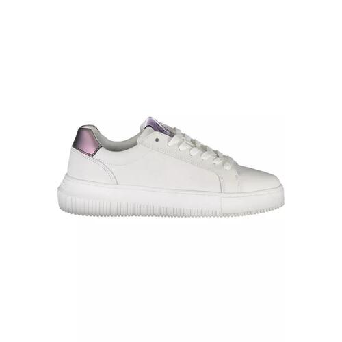Calvin Klein Women's White Polyester Sneaker - 41 EU - Main Image