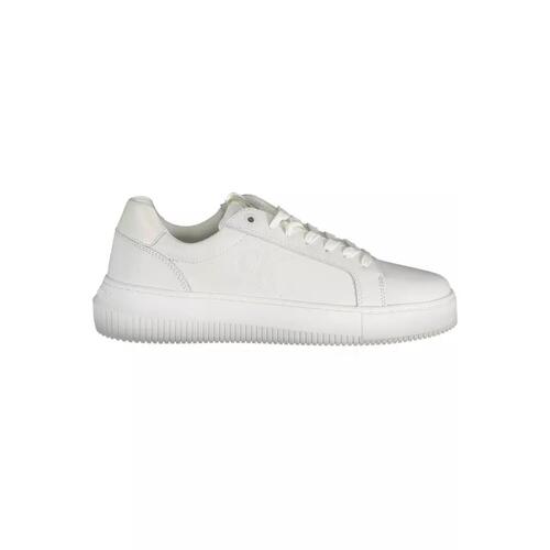 Calvin Klein Women's White Polyester Sneaker - 41 EU - Main Image