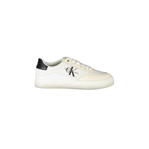 Calvin Klein Women's White Polyester Sneaker - 40 EU - Main Image