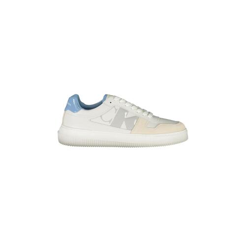 Calvin Klein Men's White Polyester Sneaker - 43 EU - Main Image