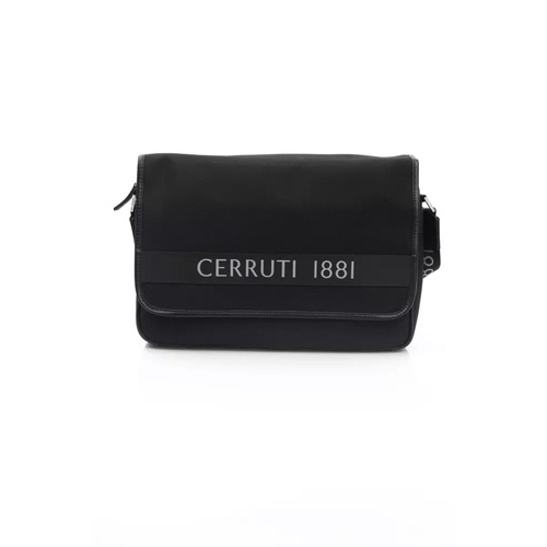 Cerruti 1881 Men's Elegant Black Crossbody Logo Bag - One Size - Main Image
