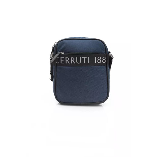Cerruti 1881 Men's Elegant Blue Nylon-Leather Messenger Bag - One Size - Main Image