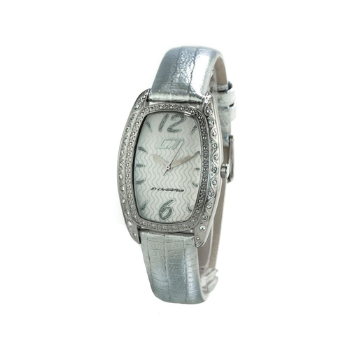 Chronotech Women's Silver Leather Watch - One Size - Main Image