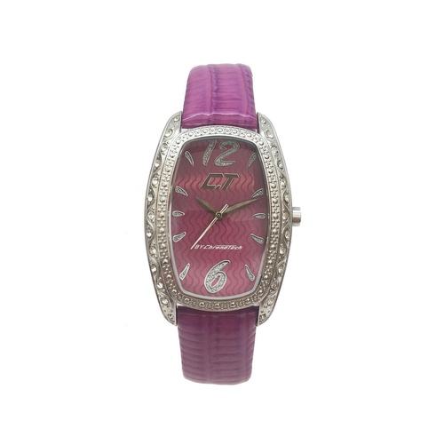 Chronotech Women's Purple Leather Watch - One Size - Main Image