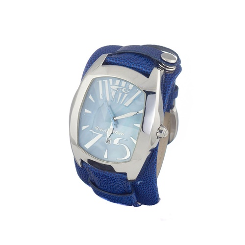 Chronotech Men's Blue Leather Watch - One Size - Main Image