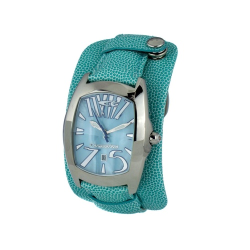 Chronotech Men's Blue Leather Watch - One Size - Main Image