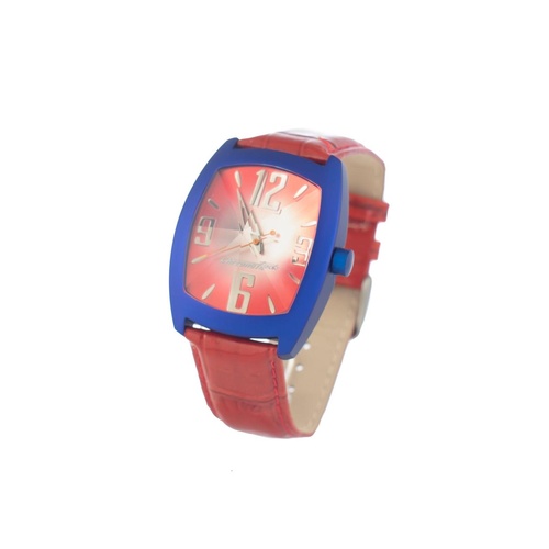 Chronotech Unisex's Red Leather Watch - One Size - Main Image