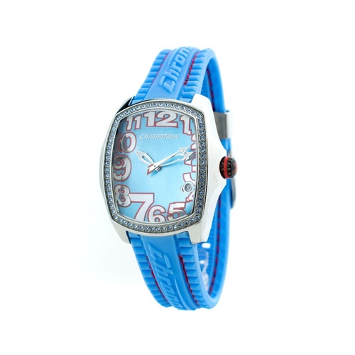 Chronotech Women's Blue Rubber Watch - One Size - Main Image